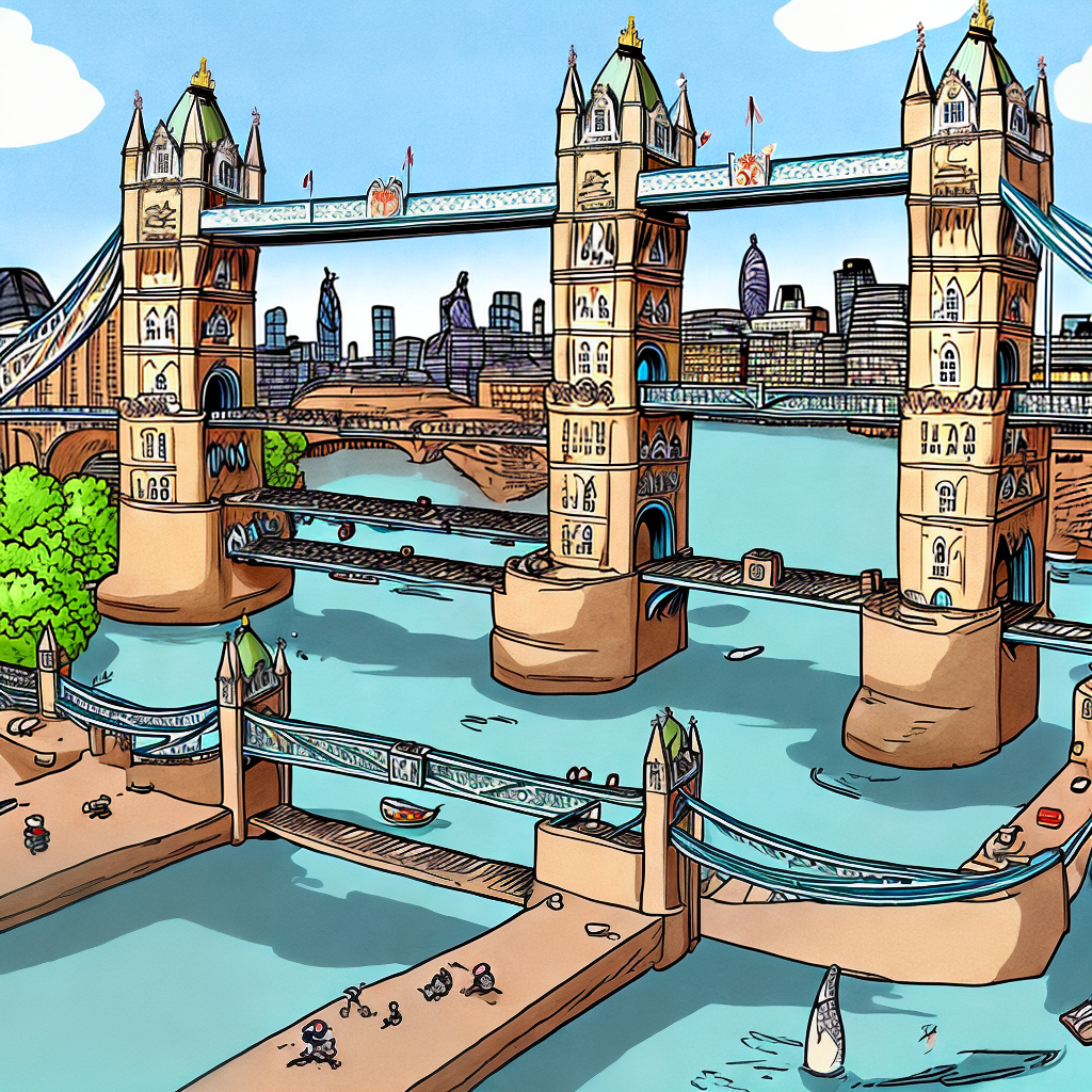 London bridge for cartoon