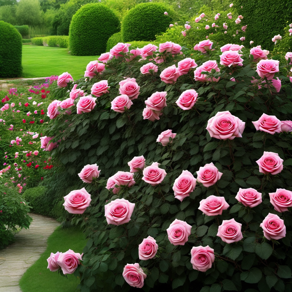 beautiful roses in garden