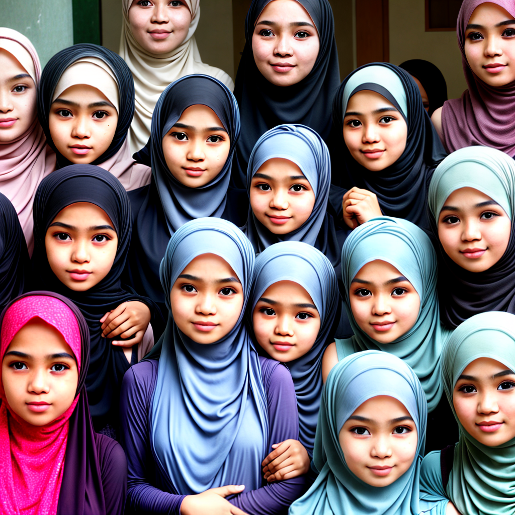 Muslim philippine girls wearing hijab