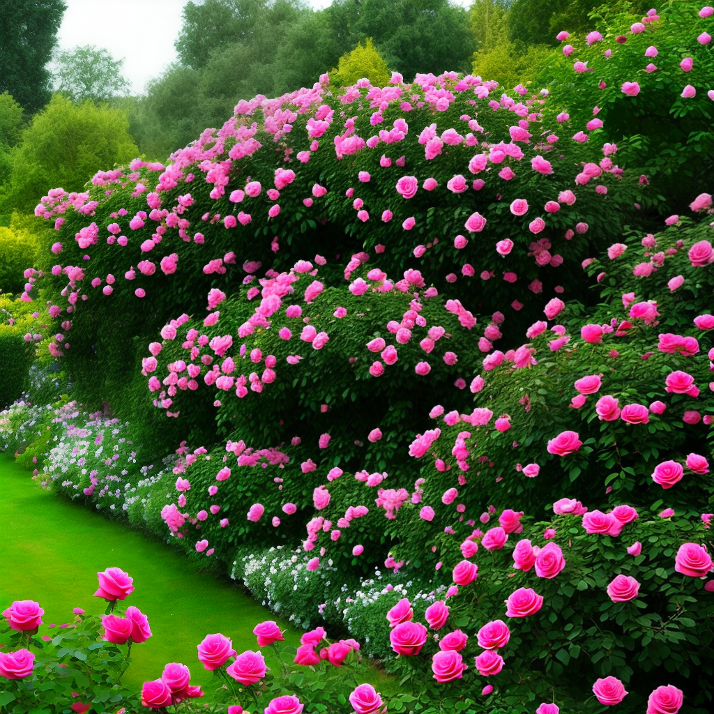 beautiful roses in garden