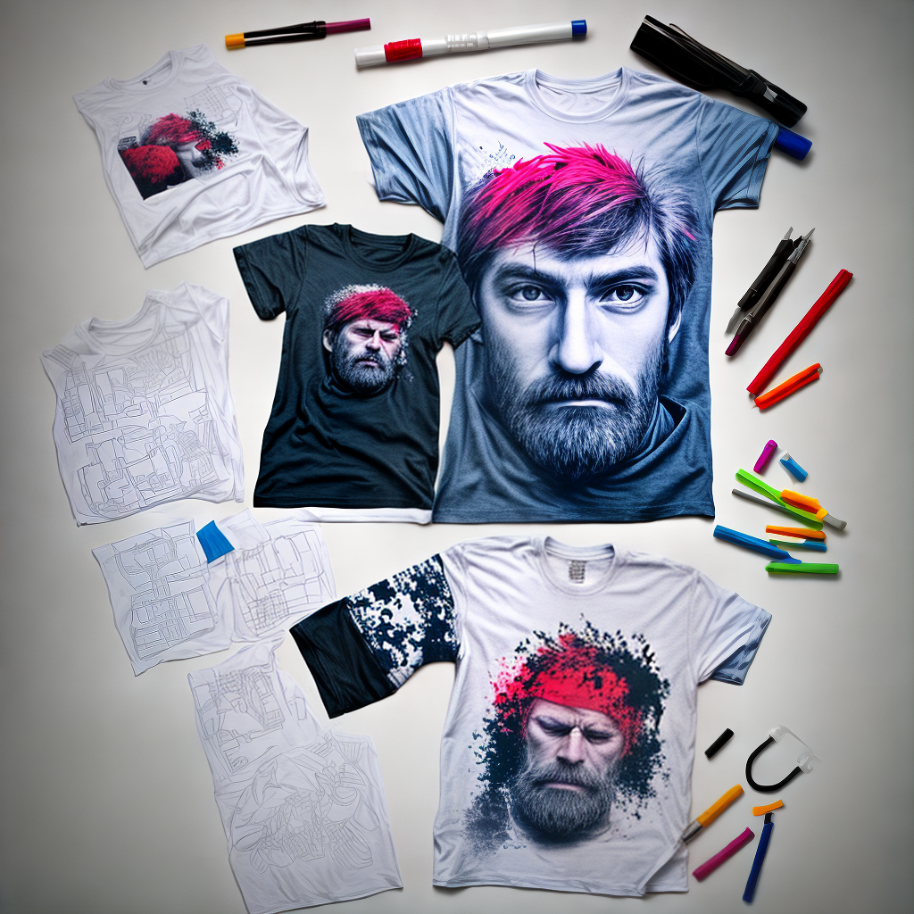 design some different things to print on shirts