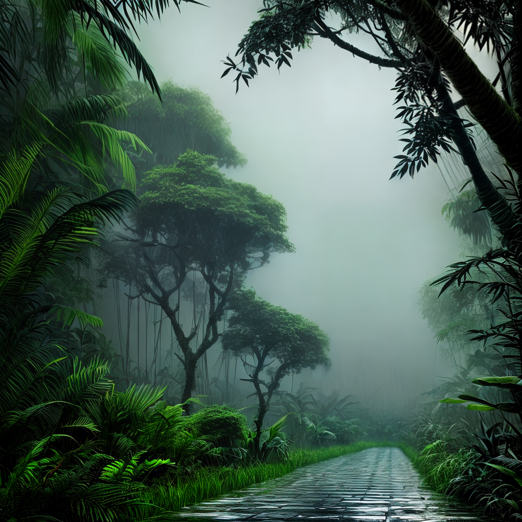 wallpapers of rain over jungle