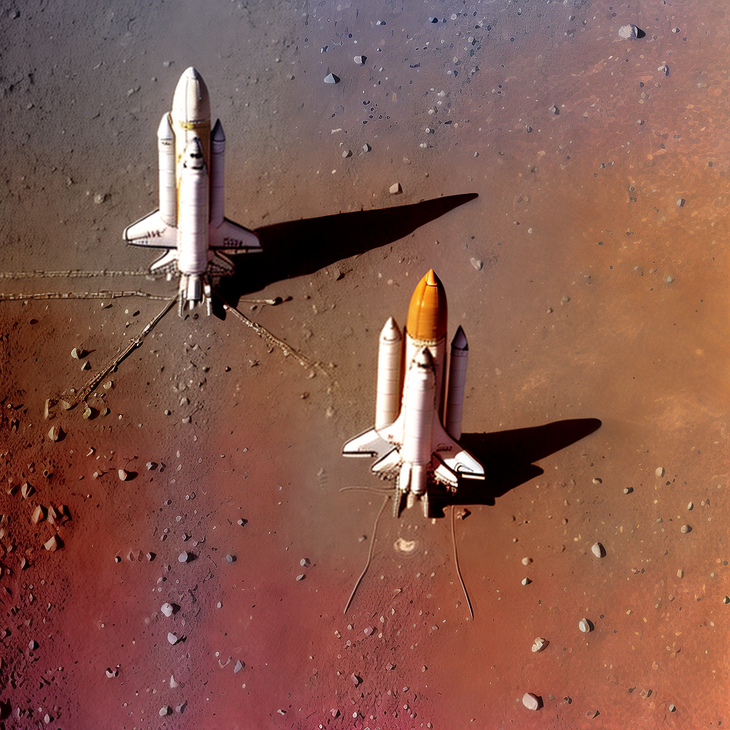 space shuttle land on mars