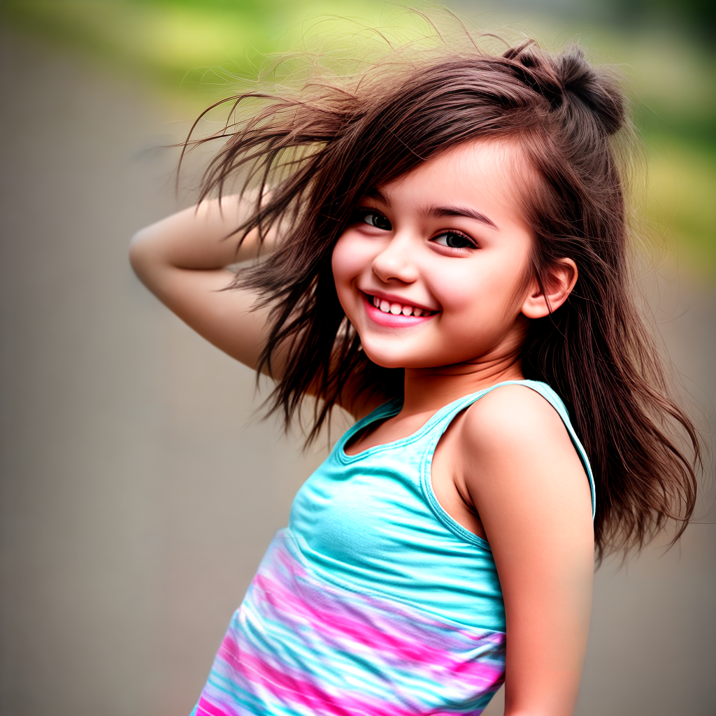 cute smiling energetic young girl