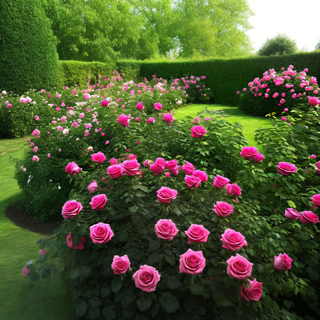 beautiful roses in garden