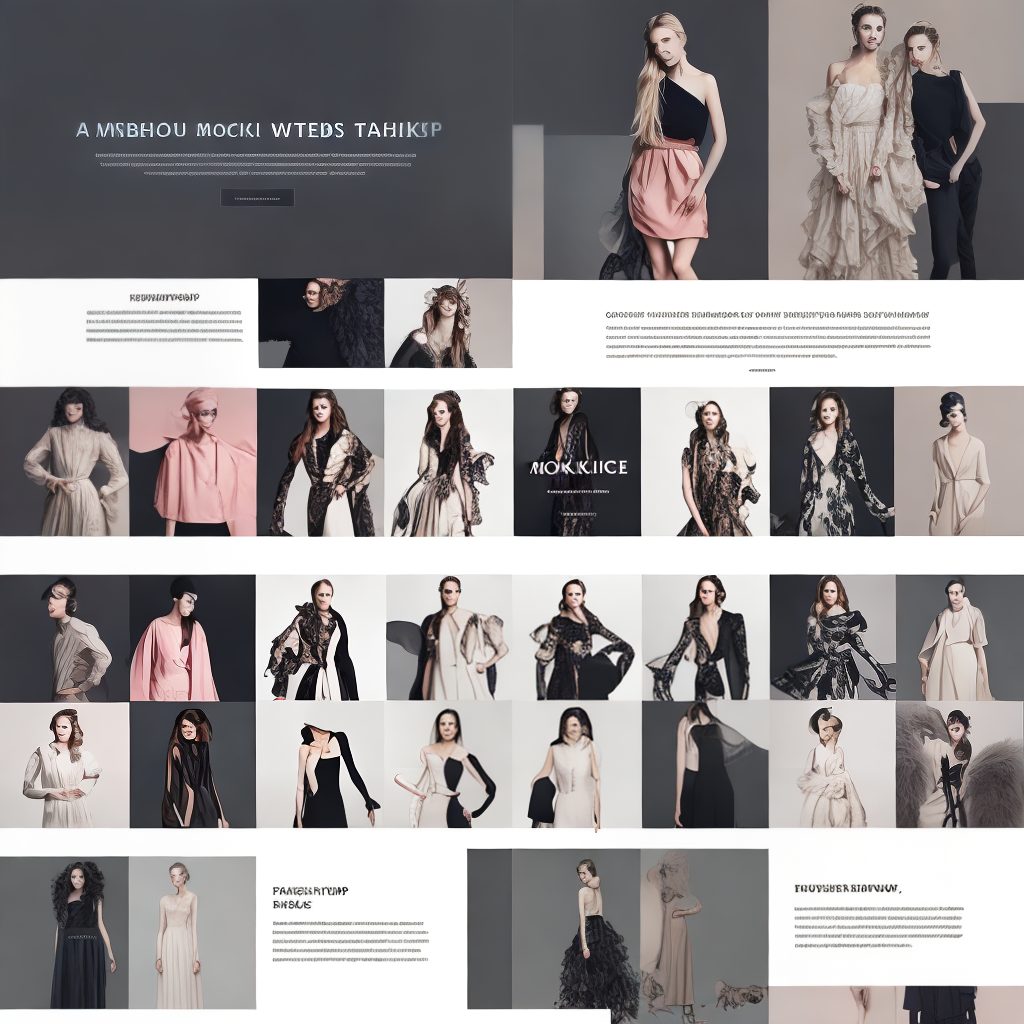 website mockup for fashion