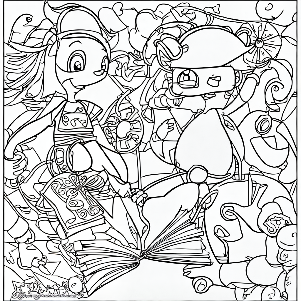 design a book cover for kids cartoon coloring book