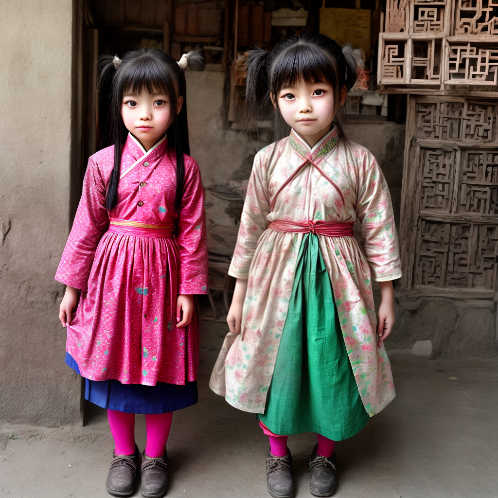 cure chines girl wearing local dress