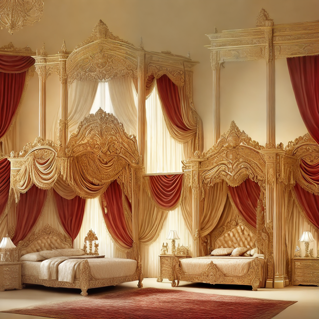 create some design for royal look in bedroom