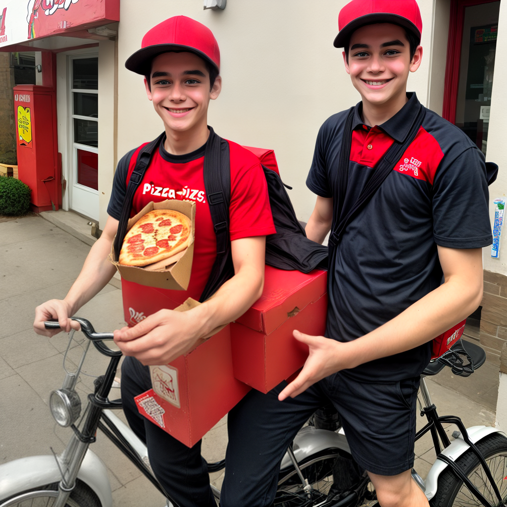 pizza delivery boy