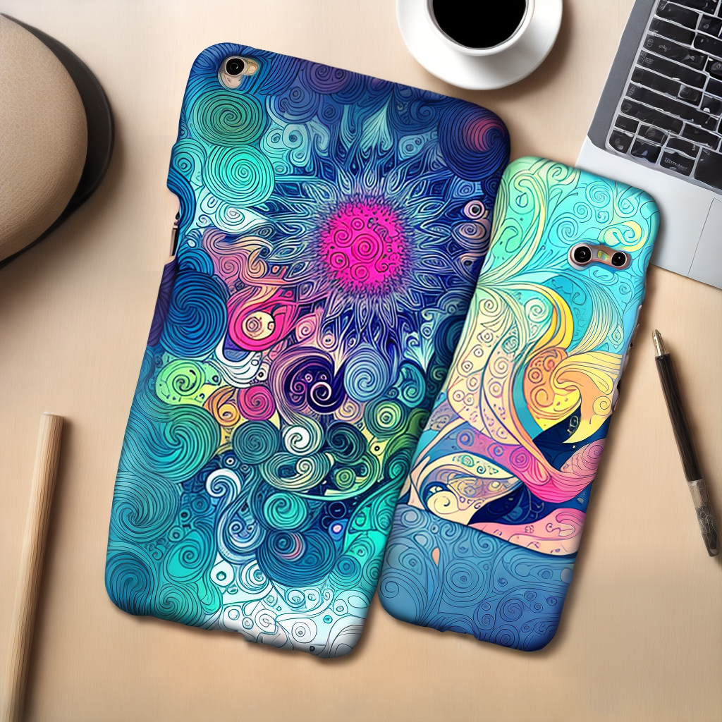 design mobile cover with some mind relaxing art