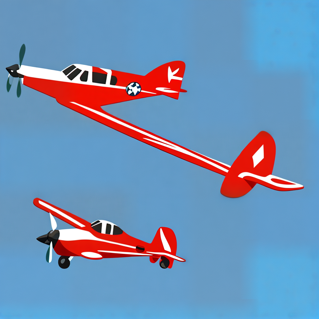 cartoon plane flying zig zag